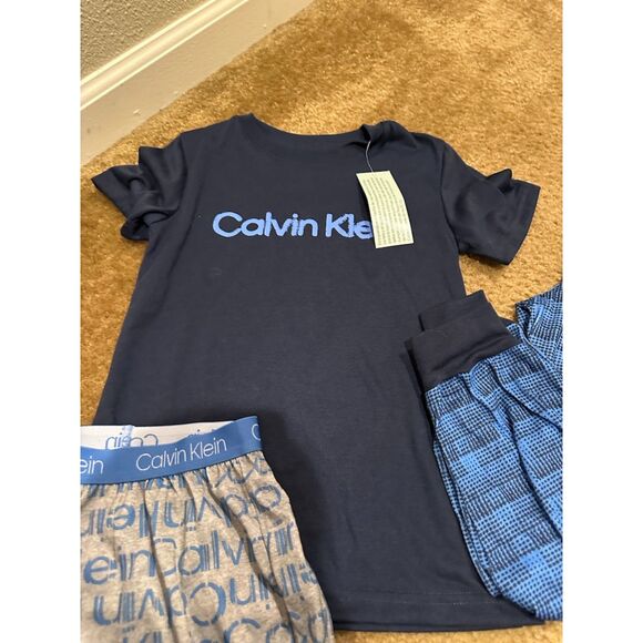 NEW Calvin Klein Boys 3 Piece Pajama Set (Top, Pants, Shorts) Size XS 5//6 - Picture 7 of 7